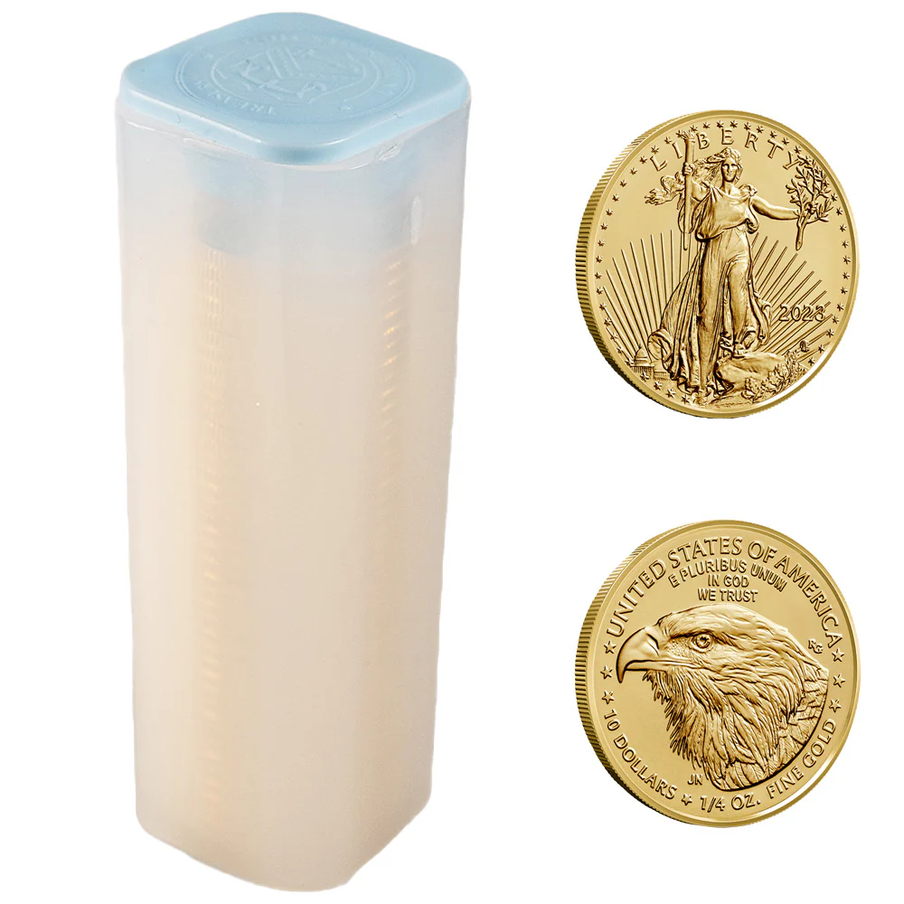 1/4 oz Gold American Eagle Tube (40 Coins, BU)